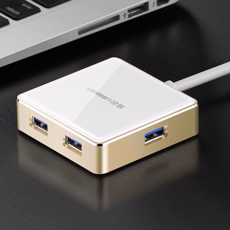 綠聯(lian)usb3.0分(fēn)線(xiàn)器(qi),一(yi)拖四HUB集(ji)線(xiàn)器(qi)