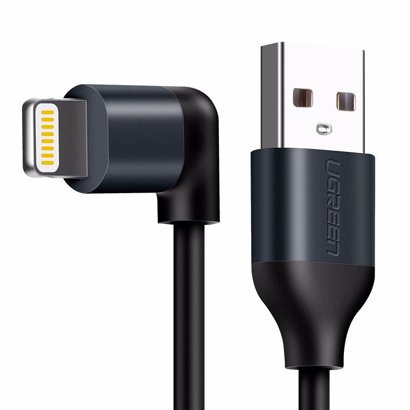 綠聯(lian)彎頭蘋果數(shu)據線(xiàn)，MFi認證iPhone6/7/8s/X手機(jī)通(tong)用(yong)