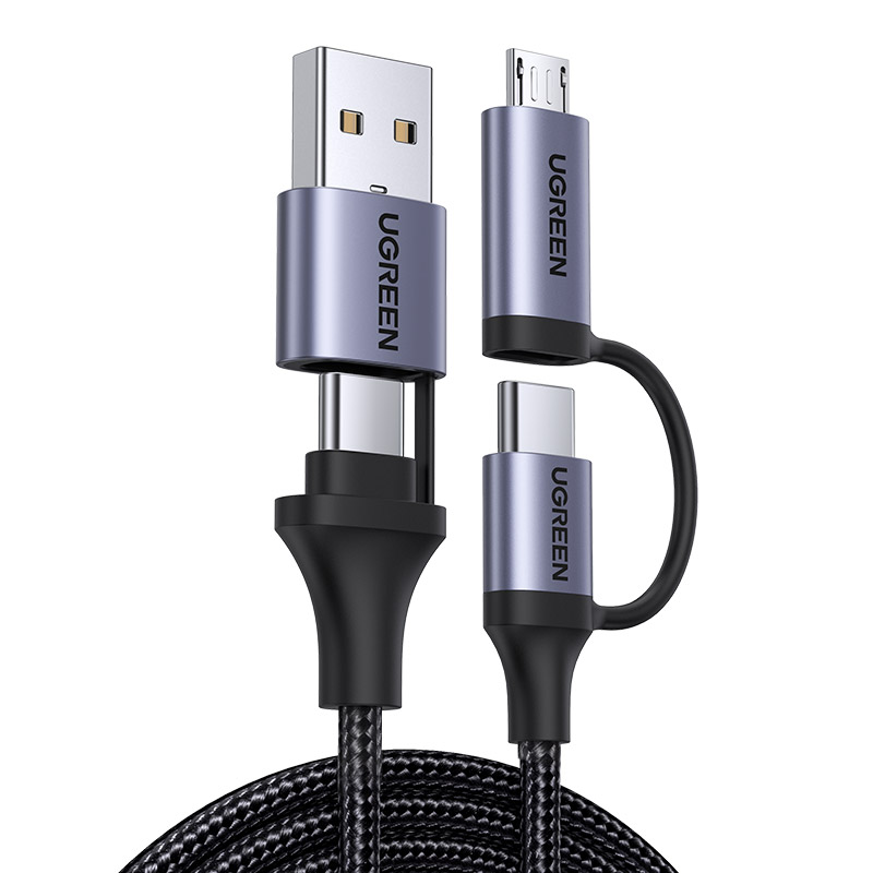 綠聯(lian)Type-C四郃(he)一(yi)數(shu)據線(xiàn)