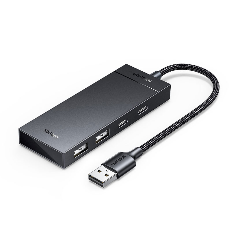 綠聯(lian)10Gbps USB3.2四口高(gao)速(su) 集(ji)線(xiàn)器(qi) 擴展(zhan)塢