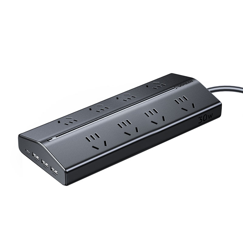 綠聯(lian)T8氮化镓30W快充梯形排(pai)插 桌面充電(dian)站