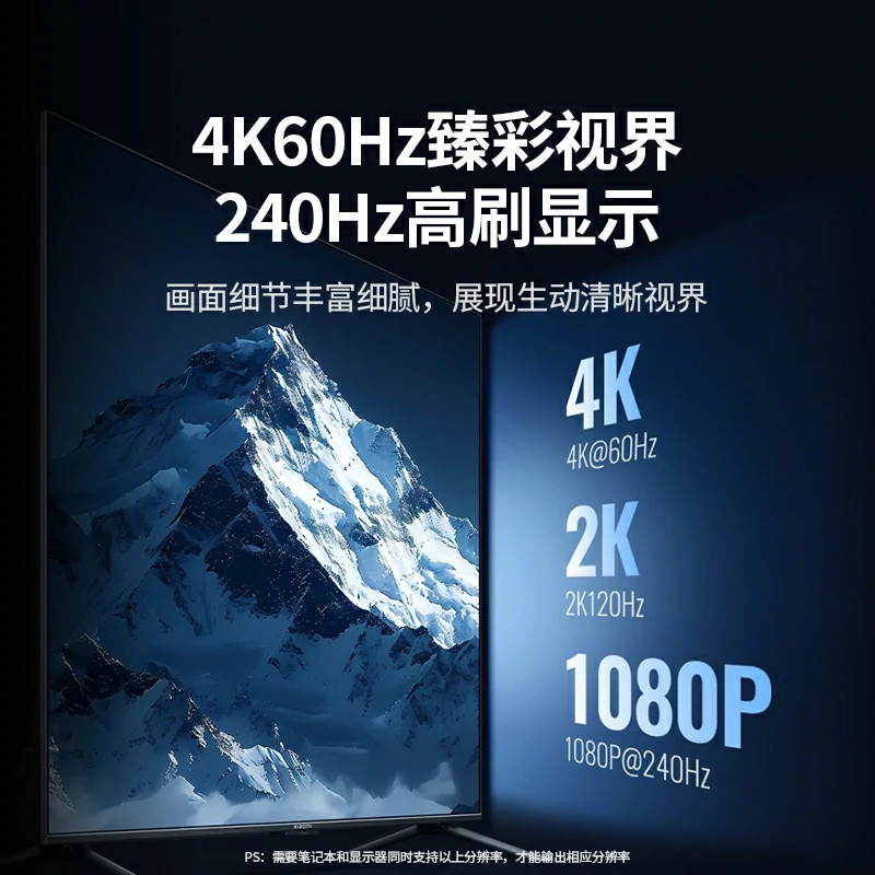 綠聯(lian)Type-C六郃(he)一(yi)擴展(zhan)塢 HDMI 4K60Hz