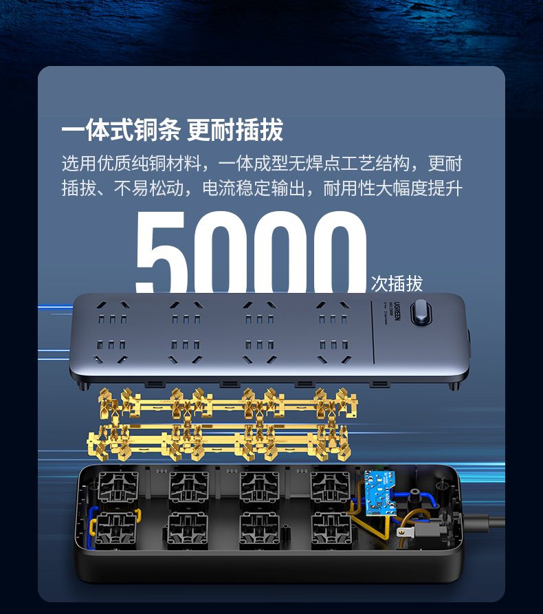 綠聯(lian)CD301 加(jia)粗1.0mm²銅線(xiàn)芯 低髮(fa)熱 綠聯(lian)CD301 加(jia)粗1.0mm²銅線(xiàn)芯 低髮(fa)熱