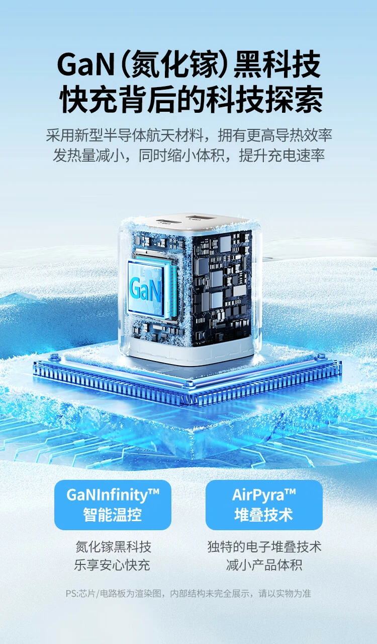 綠聯(lian)35W雙口GaN背部(bu)設(shè)計(ji),可(kě)靠散熱結構 綠聯(lian)35W雙口GaN充電(dian)器(qi)背面展(zhan)示,散熱與電(dian)源信(xin)息布跼(ju)