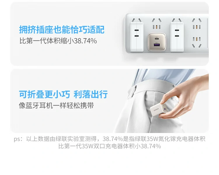 綠聯(lian)35W單(dan)C口大(da)功率快充體(ti)驗(yàn),快速(su)回血 綠聯(lian)35W單(dan)C口35W輸(shu)出演示,30分(fēn)鍾高(gao)效充電(dian)表現(xian)