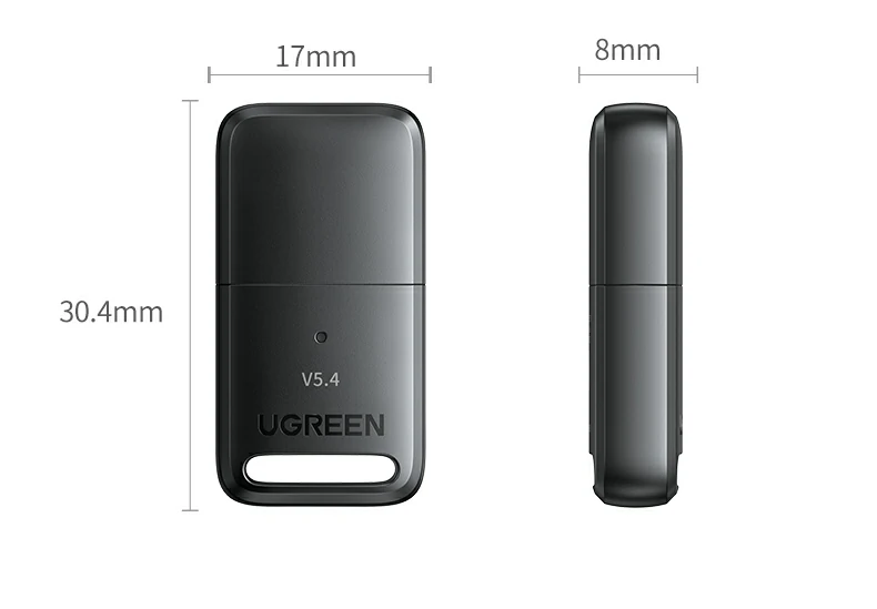 UGREEN綠聯(lian)-品(pin)質(zhi)新(xin)體(ti)驗(yàn),數(shu)碼選綠聯(lian) 綠聯(lian)藍牙适配(pei)器(qi)CM748含包裝(zhuang)重(zhong)量僅30g便攜輕盈
