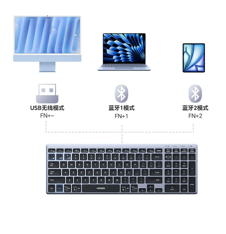 Windows全兼容 - Win7/8.1/10/11即連即用(yong) Windows係(xi)統下鍵盤即插即用(yong)演示