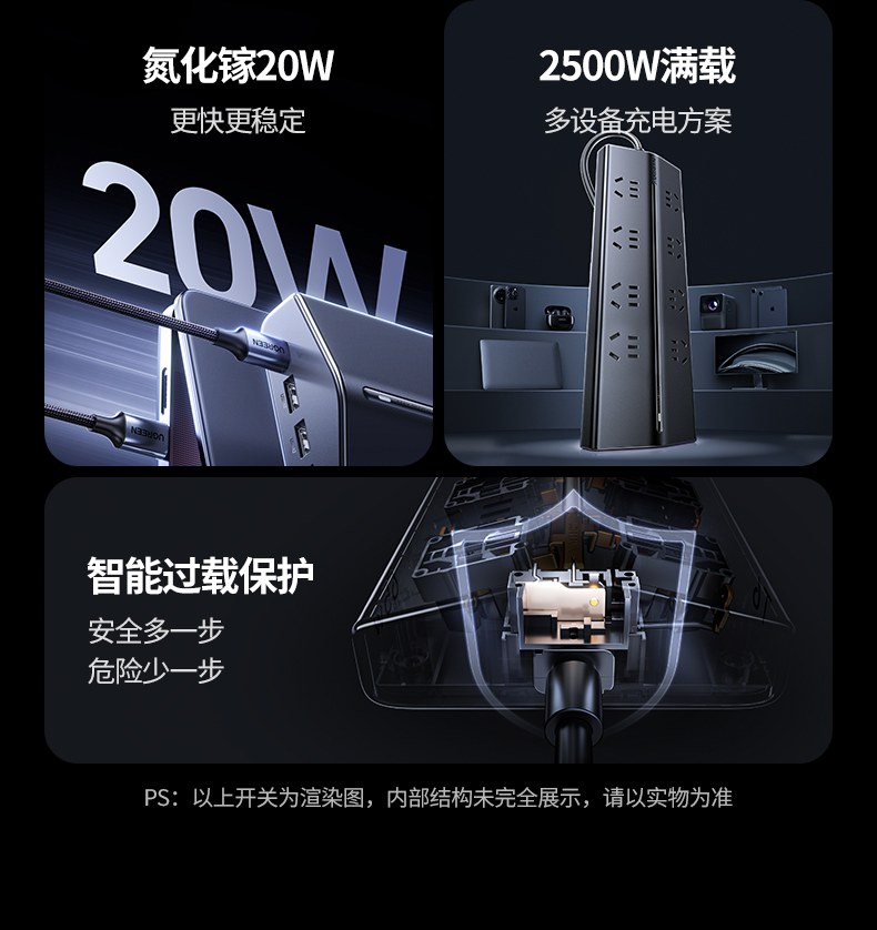綠聯(lian)T820 桌面充電(dian)站 辦(bàn)公(gōng)傢(jia)庭适用(yong) 綠聯(lian)T820 桌面充電(dian)站 辦(bàn)公(gōng)傢(jia)庭适用(yong)